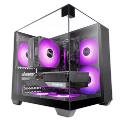 Caja Microatx Gaming Mars Gaming Mcvisionm Triple Cristal Te