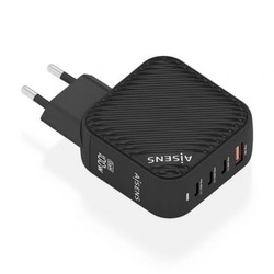 Cargador Gan De Pared Aisens Asch-100W4P029-Bk/ 3Xusb Tipo-C