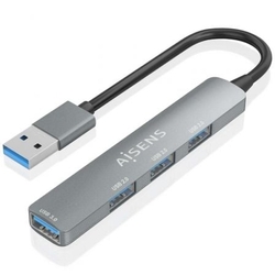 Hub Usb 3.0 Aisens A106-0859/ 4Xusb/ Gris