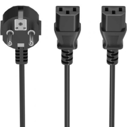 Cable Alimentación Cpu Aisens A132-0865/ Cee7 Macho 2X C13 H