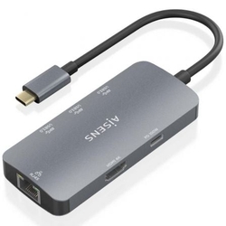 Docking Usb Tipo-C Aisens Asuc-6P019-Gr/ 1Xhdmi/ 3Xusb/ 1Xrj