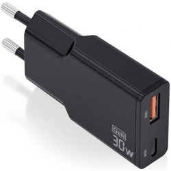 Cargador Gan De Pared Aisens Asch-30W2P047-Bk/ 1Xusb Tipo-C/