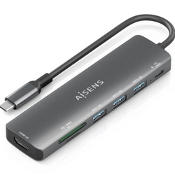 Docking Usb Tipo-C Aisens Asuc-7P025-Gr/ 1Xhdmi/ 3Xusb/ 1Xus