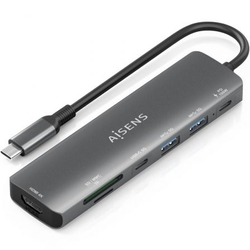 Docking Usb Tipo-C Aisens Asuc-7P026-Gr/ 1Xhdmi/ 2Xusb/ 1Xus