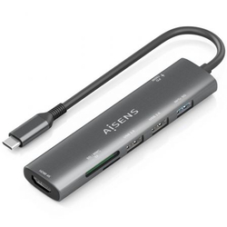 Docking Usb Tipo-C Aisens Asuc-7P025-Gr/ 1Xhdmi/ 3Xusb/ 1Xus