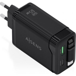 Cargador De Pared Gan Aisens Asch-65W3P071-Bk/ 1Xusb Tipo-C/