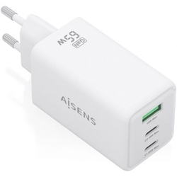 Cargador De Pared Gan Aisens Asch-65W3P072-W/ 2Xusb Tipo-C/