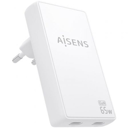 Cargador De Pared Gan Aisens Asch-65W2P077-W/ 2Xusb Tipo-C/