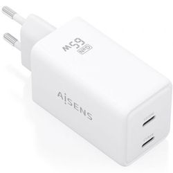 Cargador De Pared Gan Aisens Asch-65W2P078-W/ 2Xusb Tipo-C/
