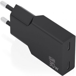 Cargador De Pared Gan Aisens A110-1006/ 2Xusb Tipo-C/ 30W/ N