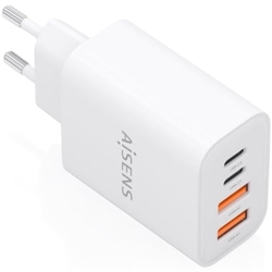 Cargador De Pared Gan Aisens A110-1027/ 2Xusb Tipo-C/ 2Xusb/