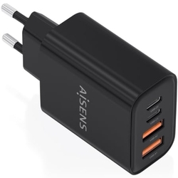 Cargador De Pared Gan Aisens A110-1028/ 2Xusb Tipo-C/ 2Xusb/