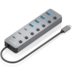 Hub Usb Tipo-C 3.2 Aisens Asuc-8P044-Gr/ 4Xusb/ 3Xusb Tipo-C