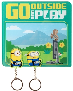 COLGADOR DE LLAVES COM LLAVERO MINIONS