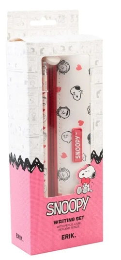 SET PAPELERIA PORTATOT AMB BOLIGRAF I LLAPIS SNOOPY LOVE