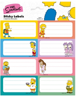 BLISTER ETIQUETAS ADHESIVAS THE SIMPSONS
