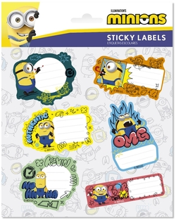 BLISTER ETIQUETAS ADESIVAS PREMIUM MINIONS