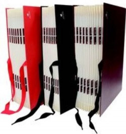 FOLDER Fº BELLOWS RED CARDBOARD LINED GELTEX A-Z/1-31