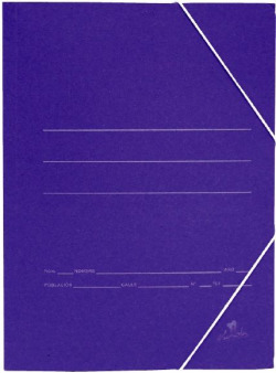 carpeta carton folio gomas y solapas azul