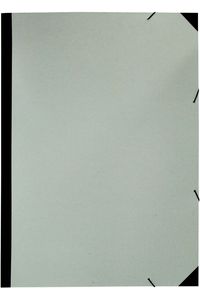 DRAWING FOLDER A3 GRAY CARDBOARD BANDS WITHOUT FLAPS FABRIC SPINE