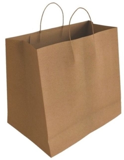 PAQ/25 BOLSAS KRAFT NATURAL LISO DELIVERY M 31X15X28CM