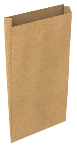 PACK/12 ENVELOPE SACO PAPEL KRAFT COR KRAFT 20X6X35CM M