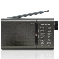 Radio Portátil Daewoo Dw1035/ A Pilas/ Gris Oscuro