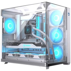 Caja Gaming Semitorre Hiditec Sky/ Blanco