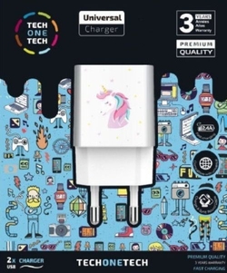 CARGADOR PARED UNICORNIO DREAM 2 PUERTOS USB