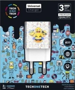 CARGADOR PARED EMOJITECH 2 PUERTOS USB