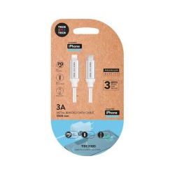Blister cable de datos usbc a 3a 1 metro color gris lightning