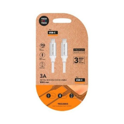 BLISTER CABLE DE DATOS DOUBLE USB-C 1M COULEUR GRIS