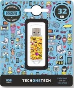 PENDRIVE 32GB USB 2.0 EMOJI COLLAGE SMART CLIP