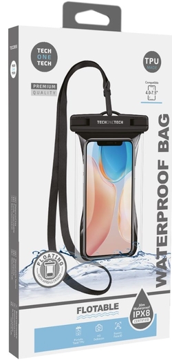 FUNDA IMPERMEABLE AO AGUA FLOTANTE TPU IPX8 NEGRA