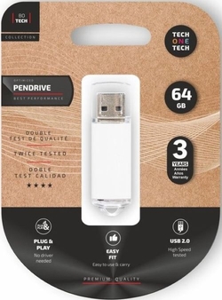 PENDRIVE 64GB 2.0 BASIC BLANCO