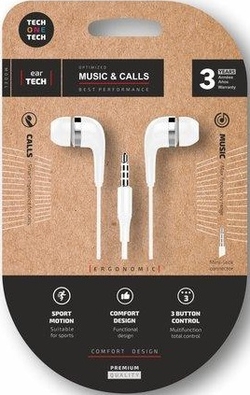 ÉCOUTEURS SOFT EARTECH WHITE INTRAUDITIVOS JACK
