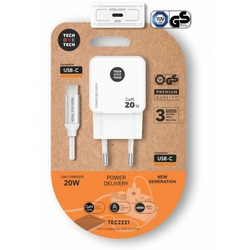 GAN 20W ULTRA-FAST CHARGER WHITE USB-C CABLE