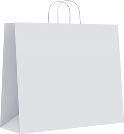 C/50 BOLSAS CELULOSA BLANCA COR BRANCO 32X14X40CM L