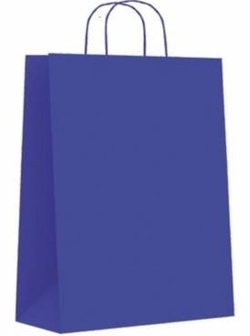 C/50 BOLSAS CELULOSA BLANCA COR AZUL 24X10X32CM S