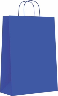 C/50 BOLSAS CELULOSA BLANCHE COULEUR BLEU 27X12X37CM M