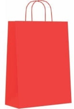 C/50 BOLSAS CELULOSA BLANCA COLOR VERMELL 32X14X40CM L