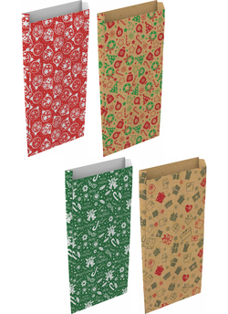 PACK/12 ENVELOPE SACO PAPEL KRAFT COR KRAFT 20X6X35CM SURTID