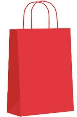 C/50 BOLSAS CELULOSA BLANCHE COULEUR ROUGE 18X8X24CM XS