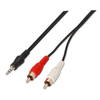 AISENS - CABLE AUDIO ESTEREO, JACK 3.5/M-2XRCA/M, NEGRO, 3.