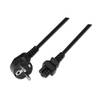 AISENS - CABLE ALIMENTACION TREBOL, CEE7 ACODADO/M-C5/H, N