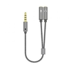 Adaptador Aisens A128-0415/ Jack 3.5 Macho 2X Jack 3.5 Hembr
