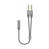Adaptador Aisens A128-0417/ Jack 3.5 Hembra 2X Jack 3.5 Mach