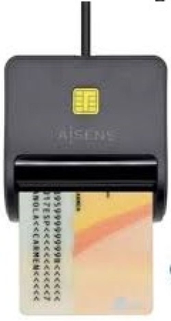 LECTOR DE DNI AISENS ASCR-SN01-BK/ NEGRO