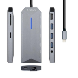 Docking Usb 3.2 Tipo-C Aisens Asuc-9P001-Gr/ 1 Hdmi/ 3 Usb/