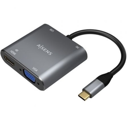 Conversor Aisens A109-0626/ Hdmi Hembra Vga Hembra Usb Tipo-